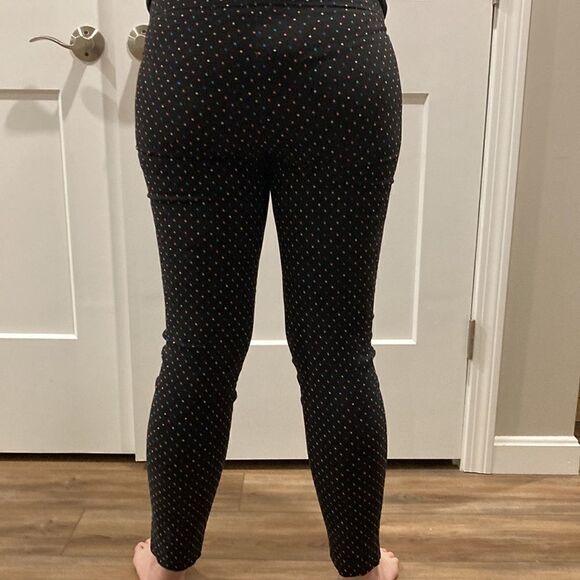 Lulu B Women’s Black and Rainbow Polka Dot Stretch Legging Pants Size 4 - Picture 5 of 9